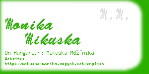 monika mikuska business card